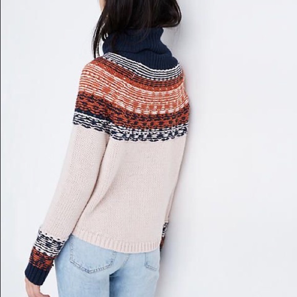 NWT Madewell Brookdale Fair Isle Turtleneck Sweater - Picture 3 of 11